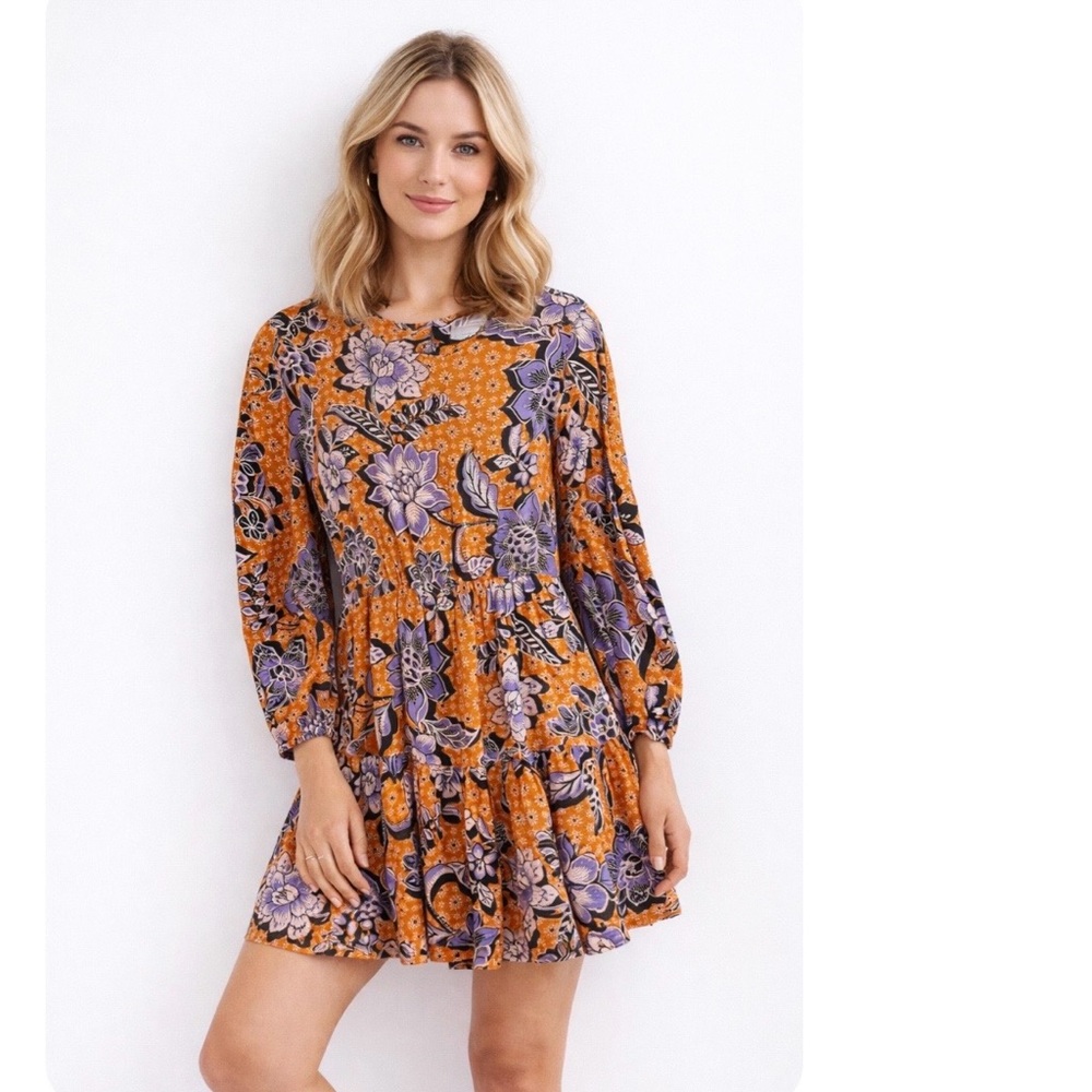 Corey Lynn Calter Adelia fall floral mini dress from Anthropologie, size small